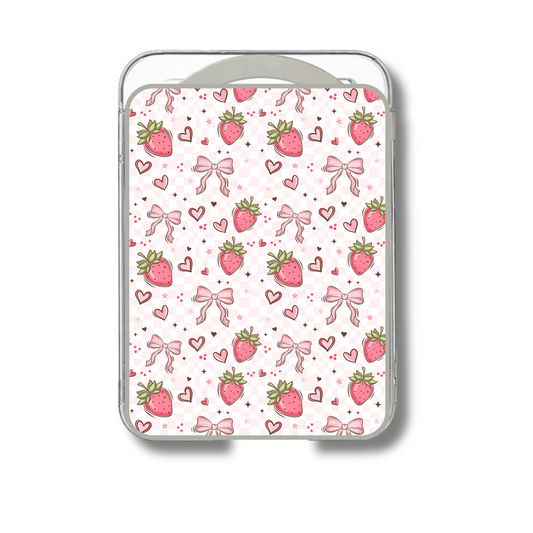 MagSafe card holder- Strawberry Bows