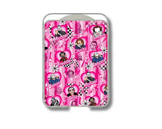 MagSafe card holder- Pink stripe Halloween