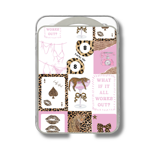 MagSafe card holder- Pink leopard