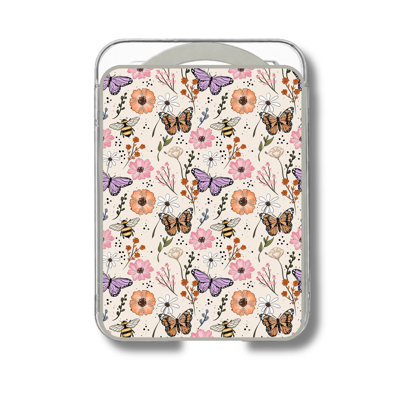 MagSafe card holder- Purple Butterfly florals