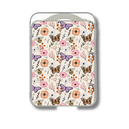 MagSafe card holder- Purple Butterfly florals