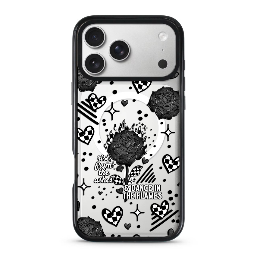 Clear MagSafe Phone case- Dance in the flames