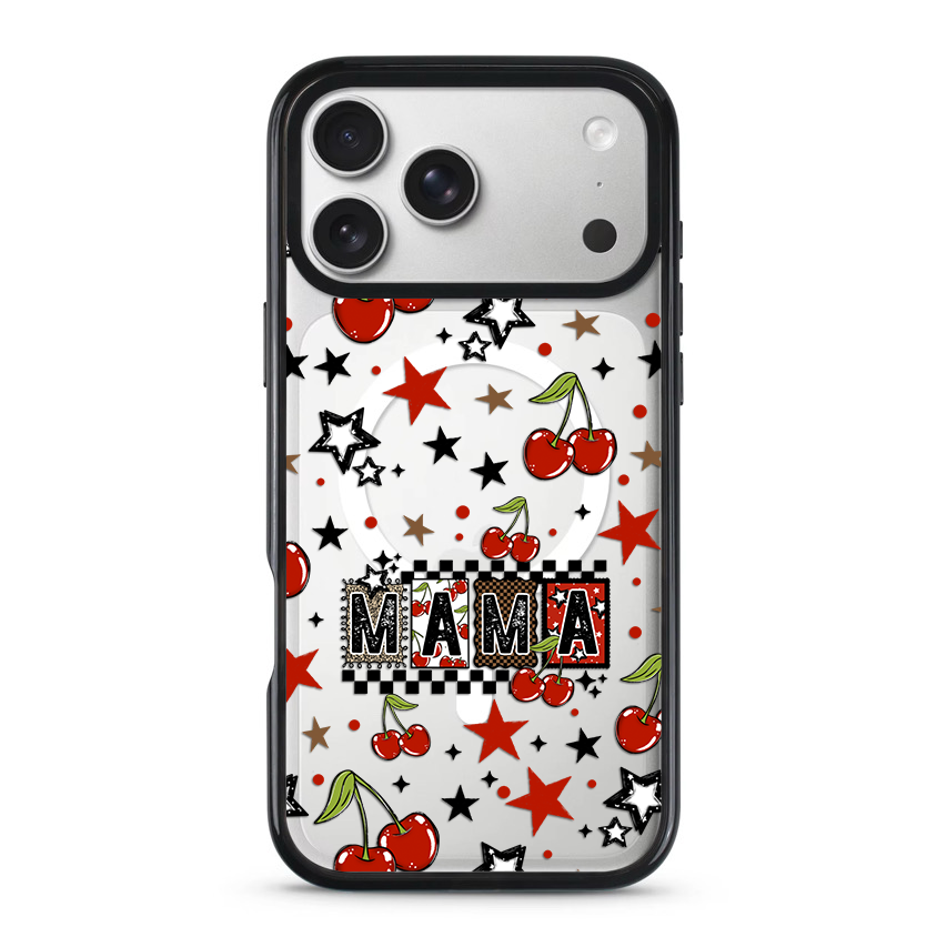 Clear MagSafe Phone case- Cherry MAMA