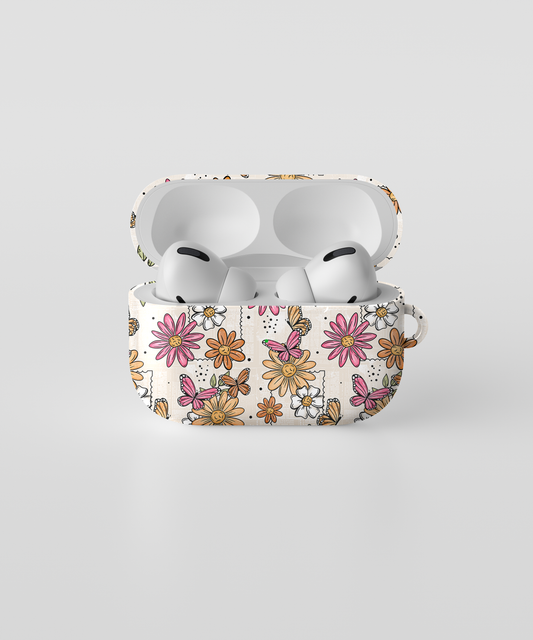 AirPods case - Pink spring floral stamps