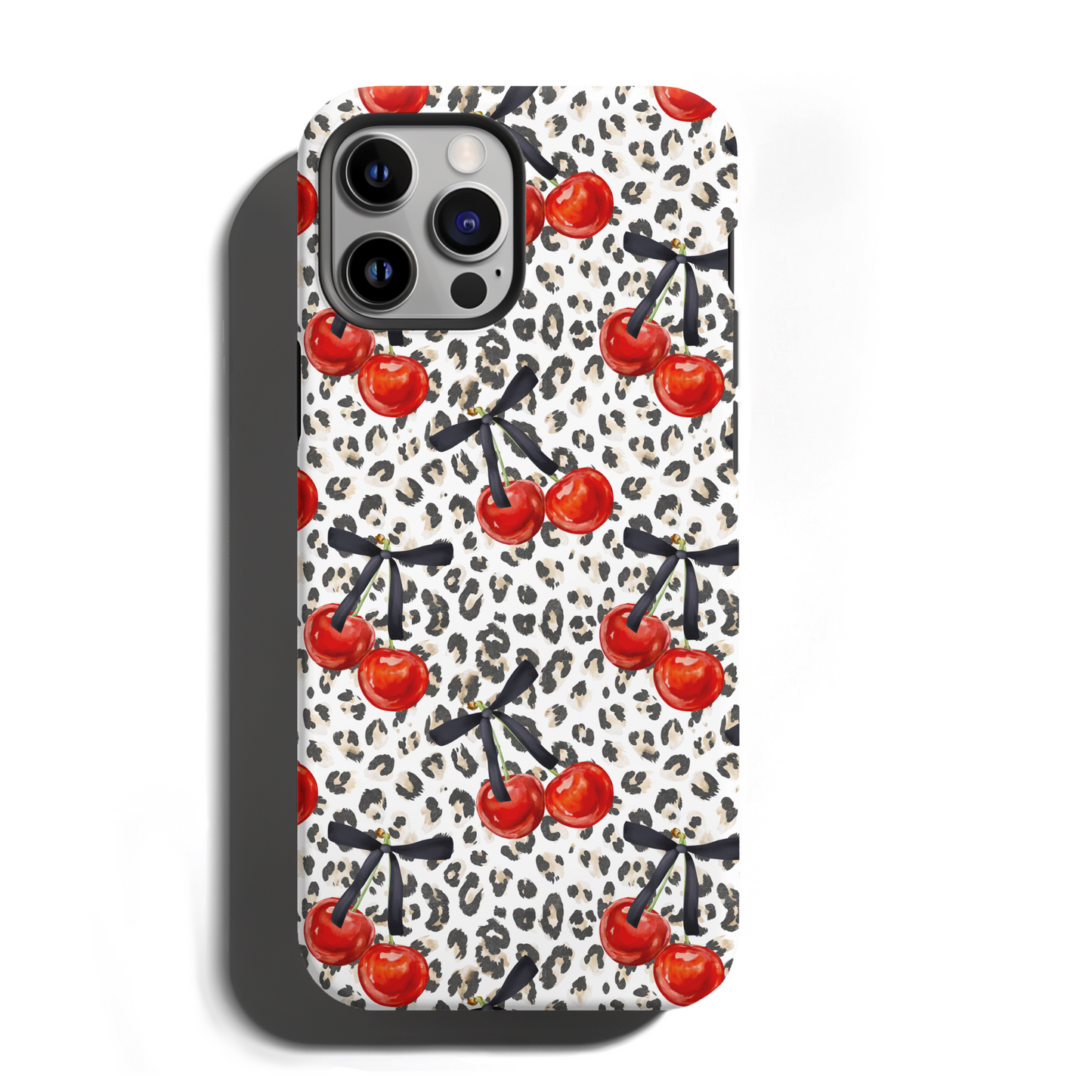 MagSafe Tough Phone case - Cheetah print cherries