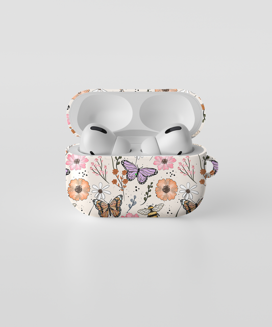 AirPods case - Purple butterfly florals