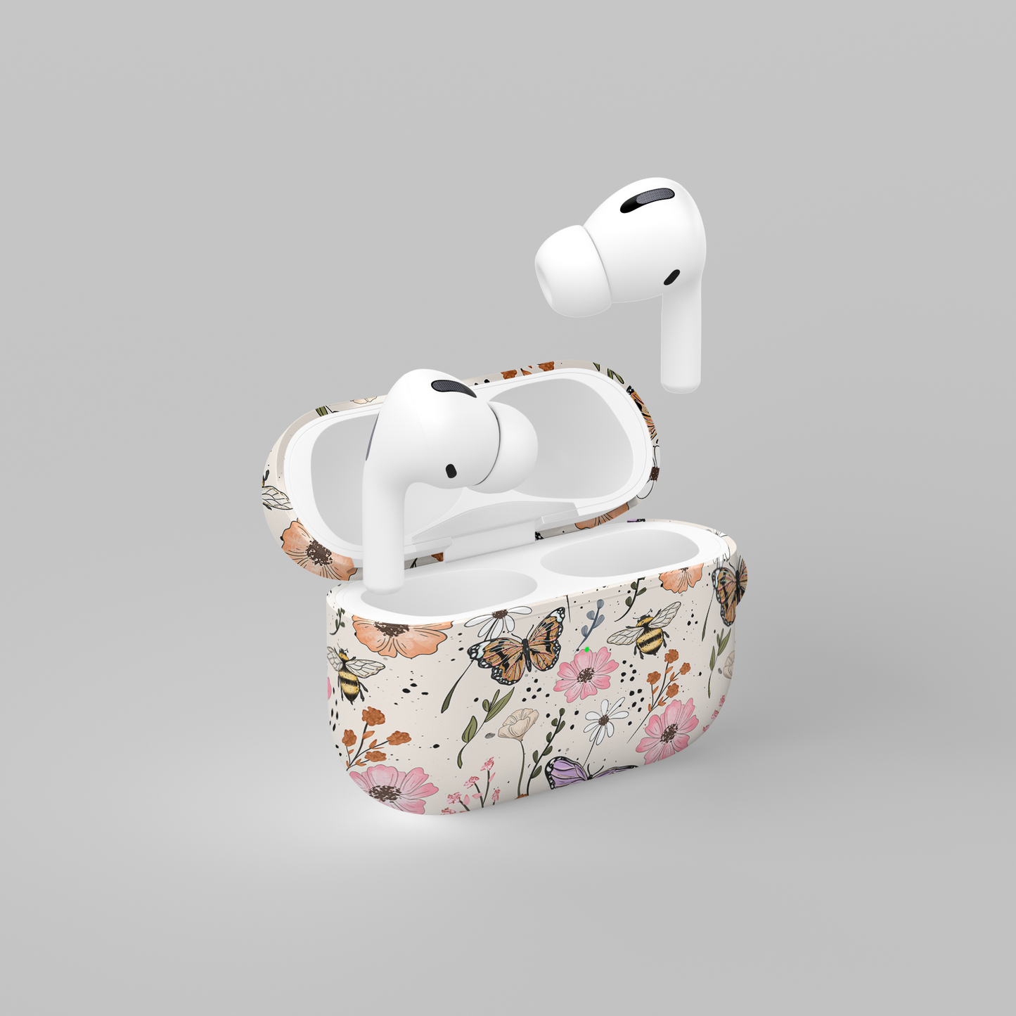 AirPods case - Purple butterfly florals