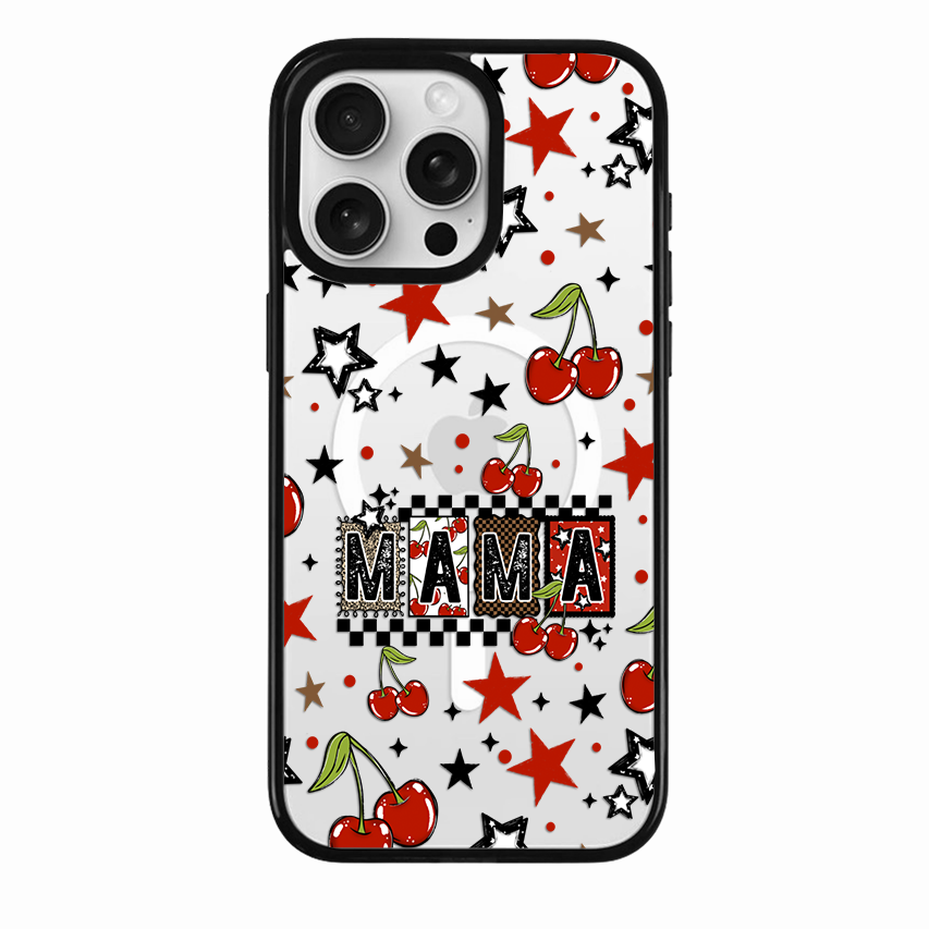 Clear MagSafe Phone case- Cherry MAMA