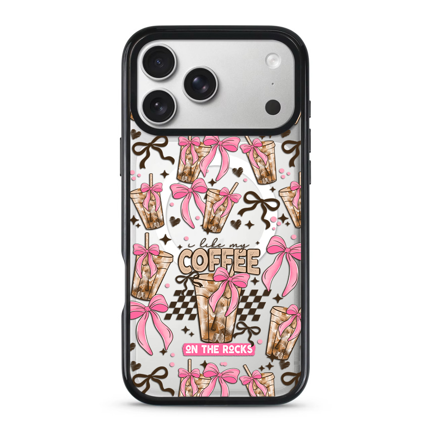 Clear MagSafe Phone case- Iced coffee on the rocks