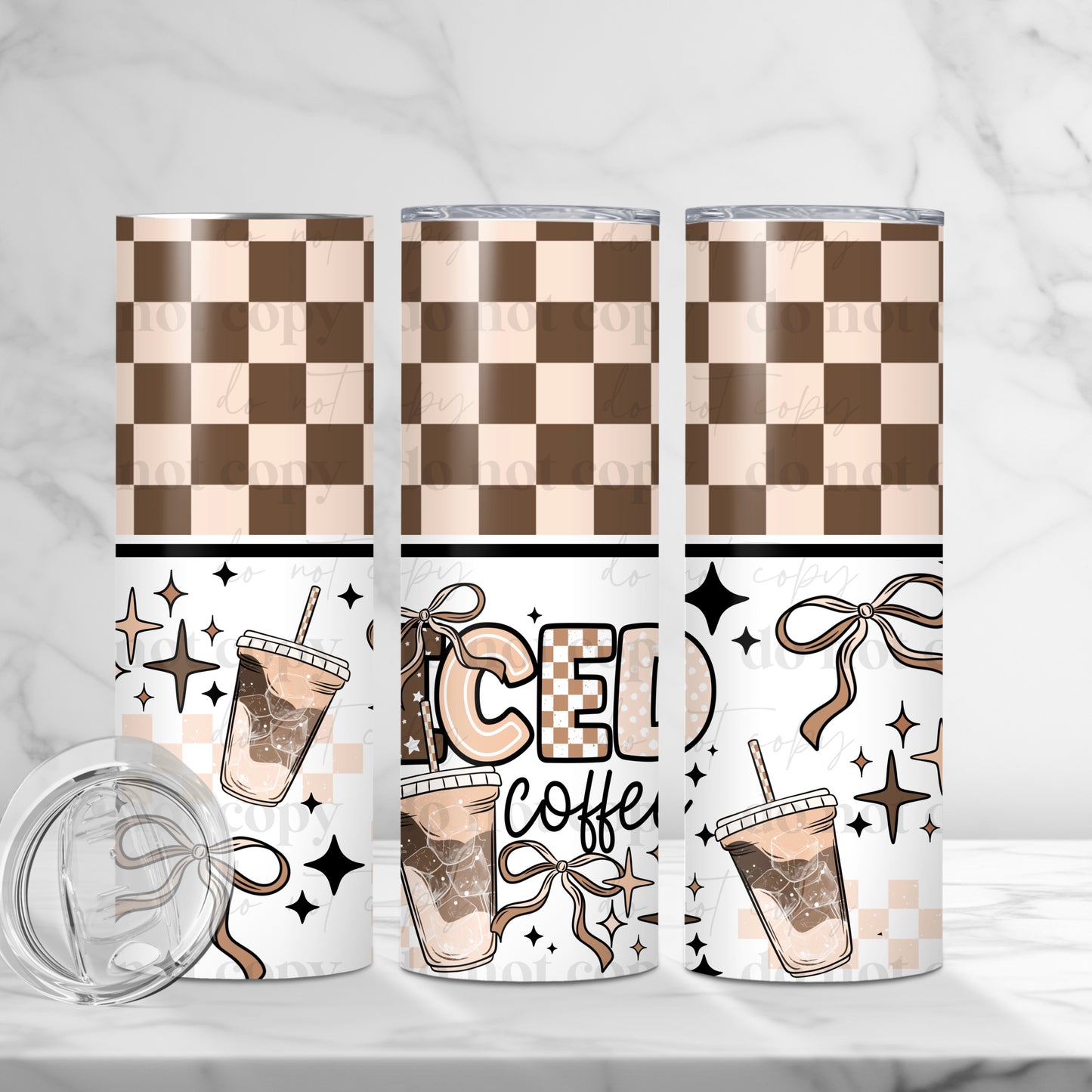 20oz Tumbler- Brown iced coffee