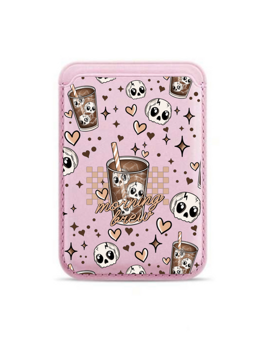 New MagSafe card holder - Pink * Morning Brew Brown
