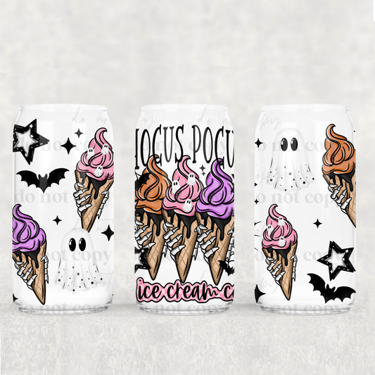 16oz Frosted can glass- HP Ice cream