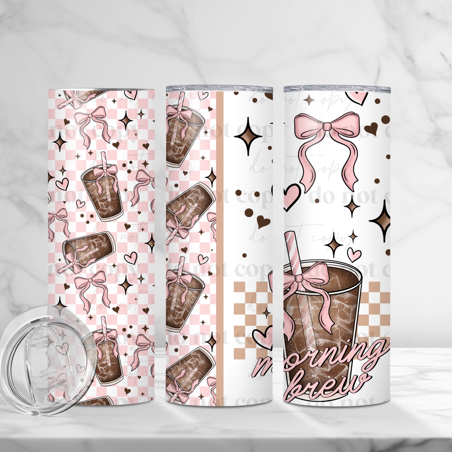 20oz Tumbler- Morning brew - Pink