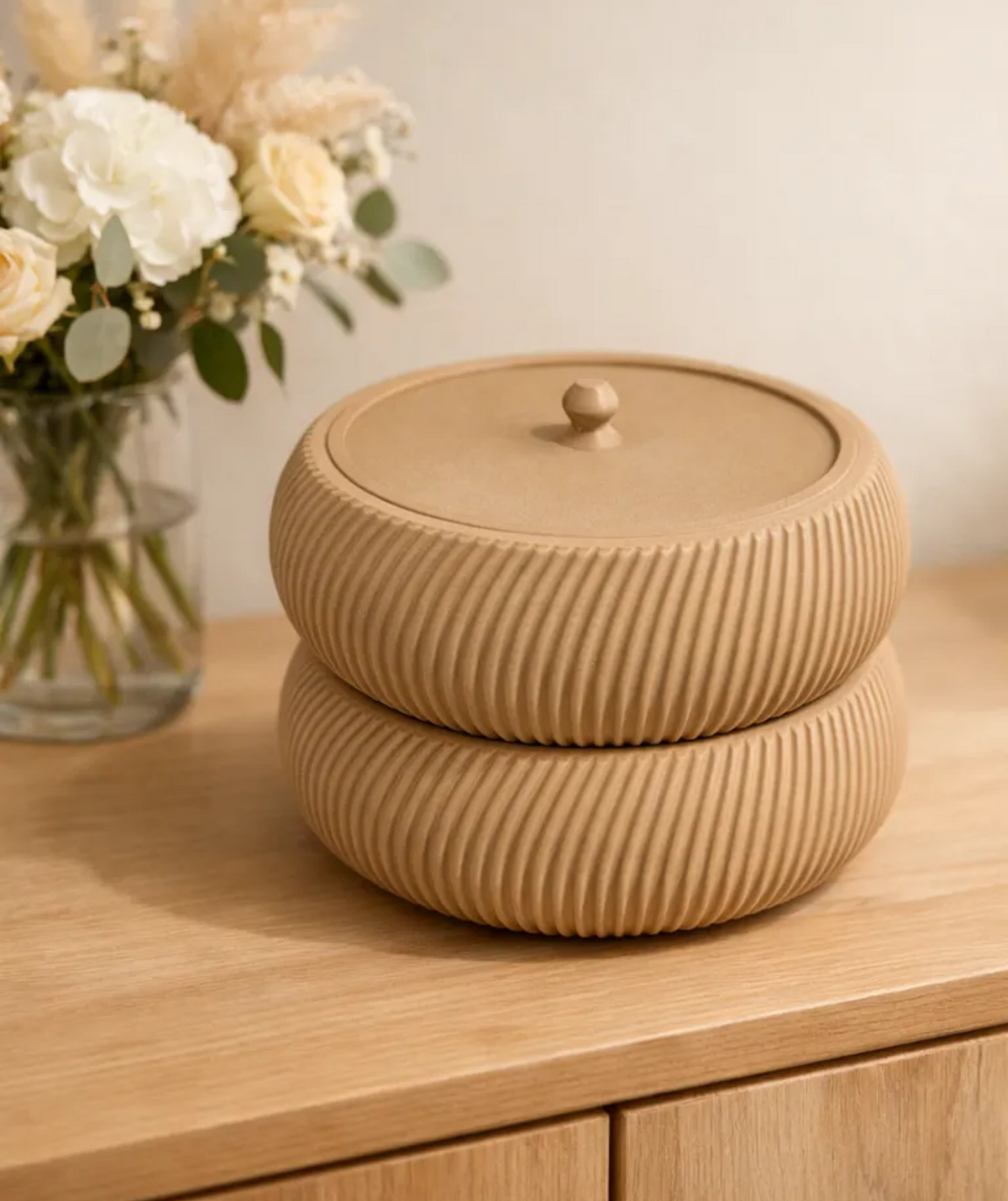 Vanity makeup organizers- Round stackable trinket dish