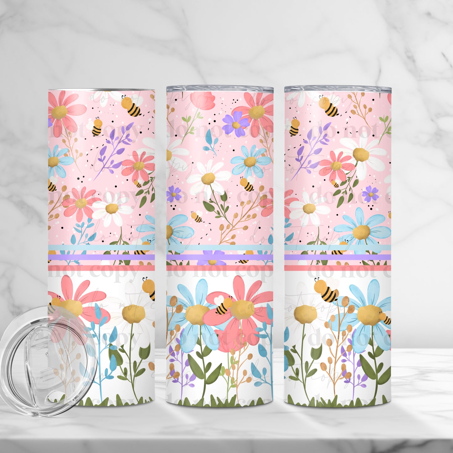 20oz Tumbler- Pastel florals