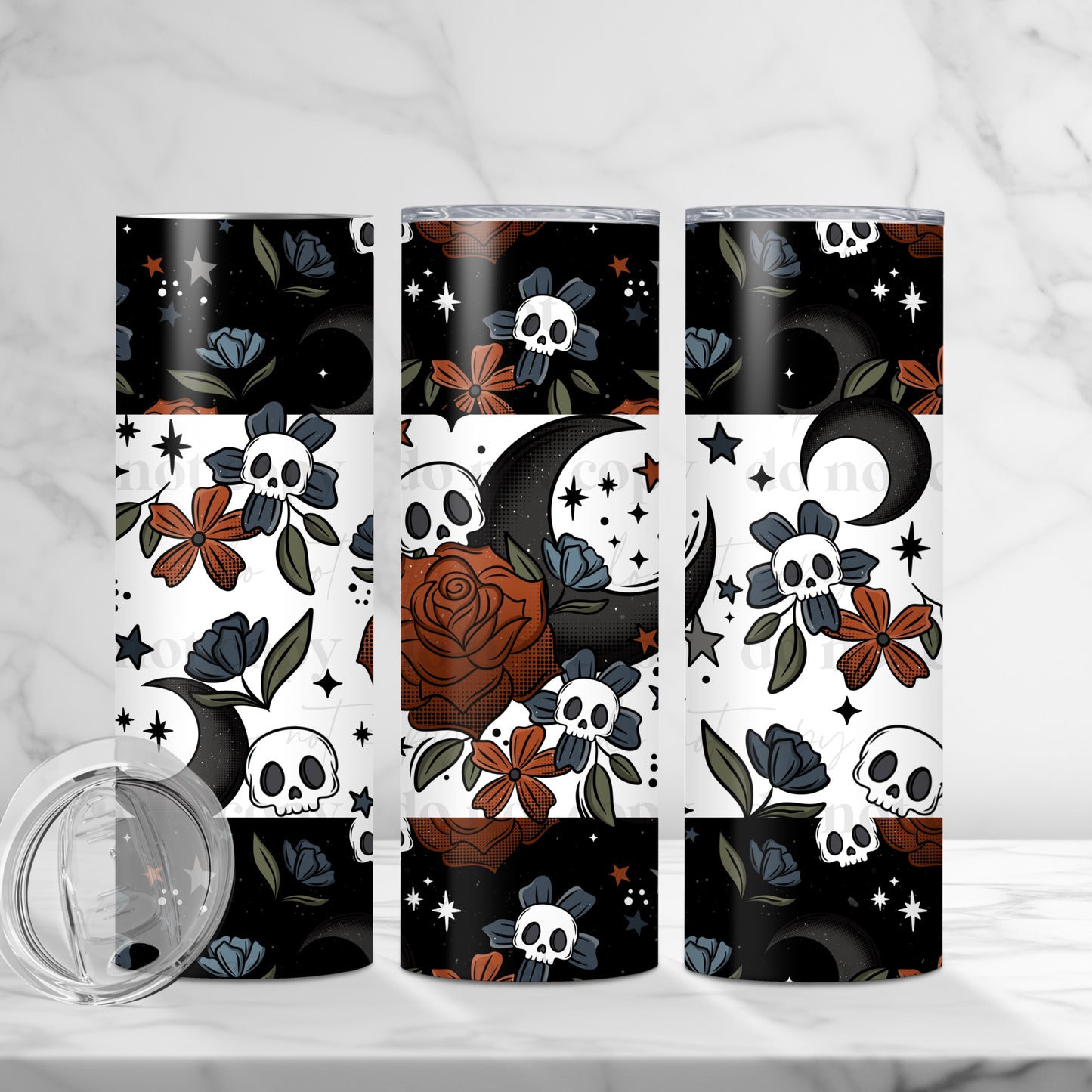 20oz Tumbler- Floral moon
