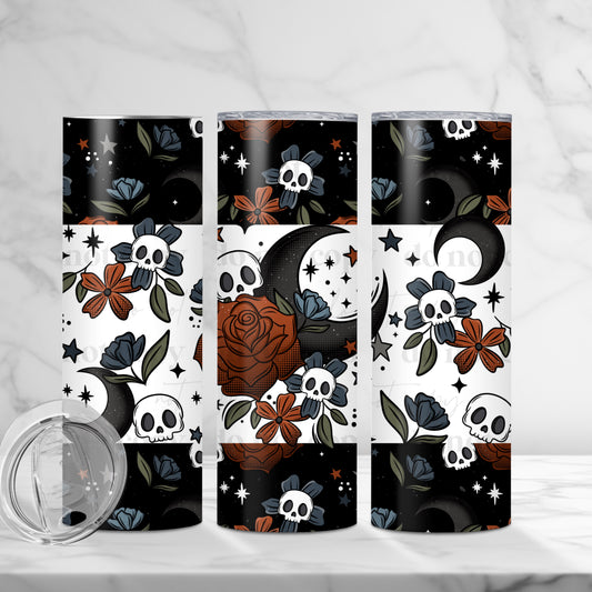 20oz Tumbler- Floral moon