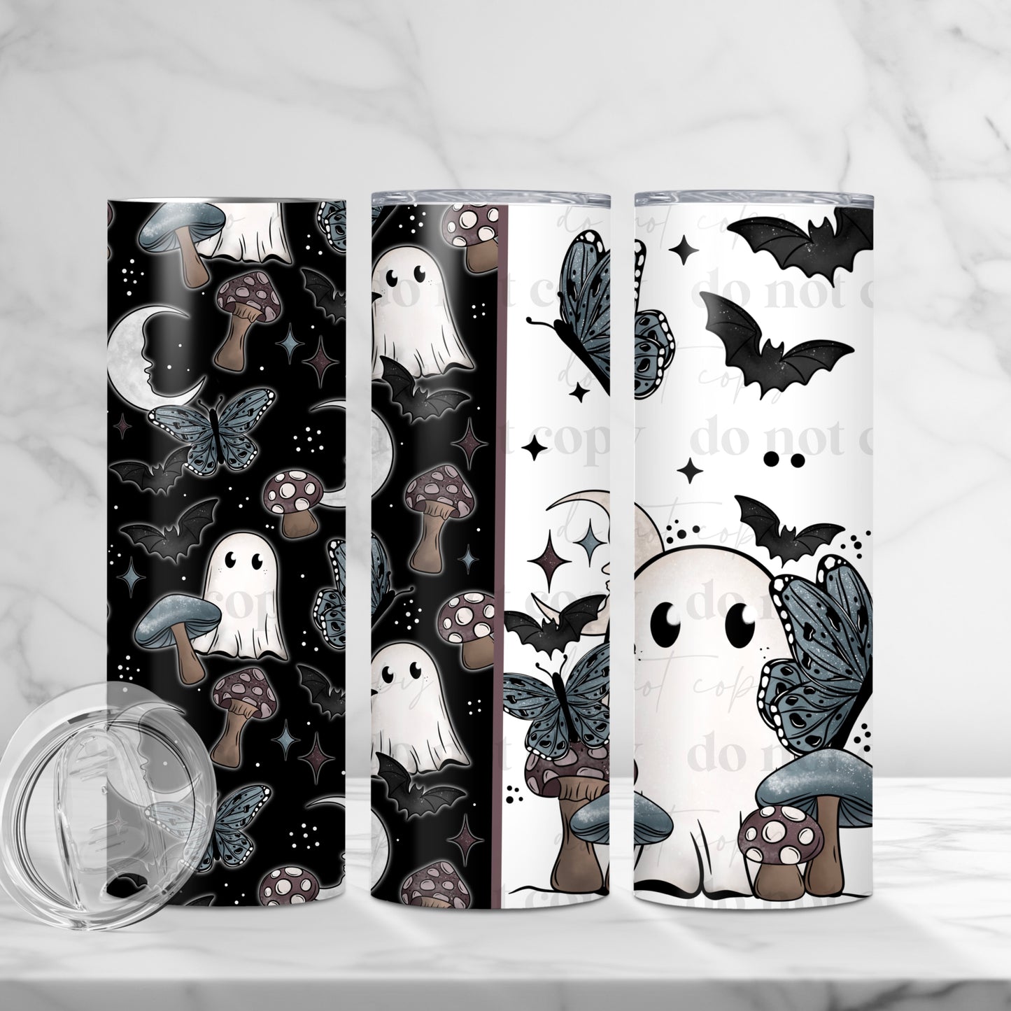 20oz Tumbler- Mushroom ghostie