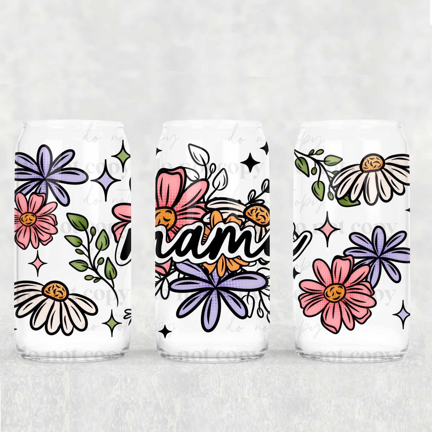 16oz Frosted can glass- Mama2