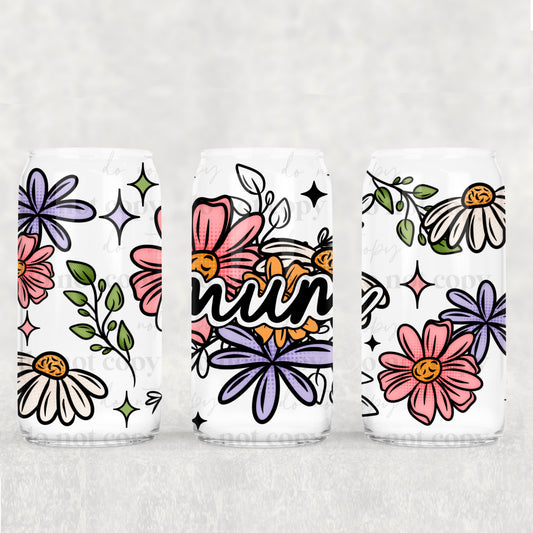 16oz Frosted can glass- Mum2