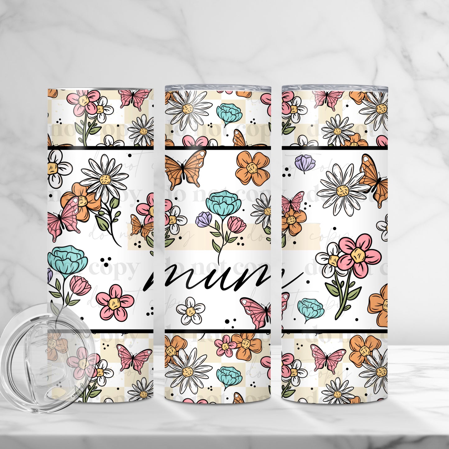 20oz Tumbler- Floral MUM