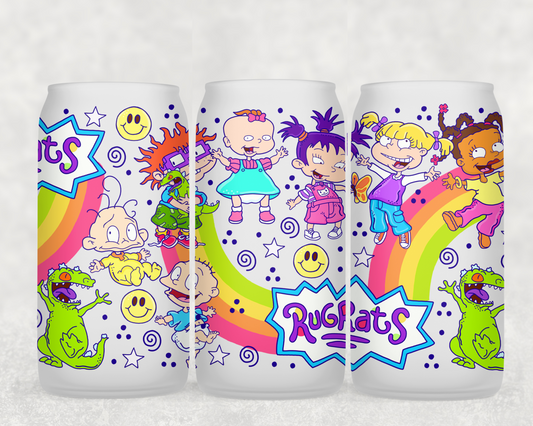 16oz Frosted can glass- Character 41