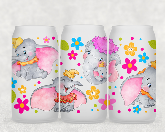 16oz Frosted can glass- Character 43