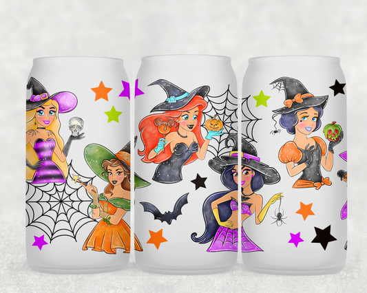 16oz Frosted can glass- Character 34