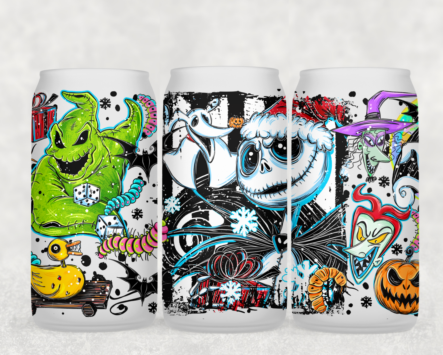 16oz Frosted can glass- Character 39