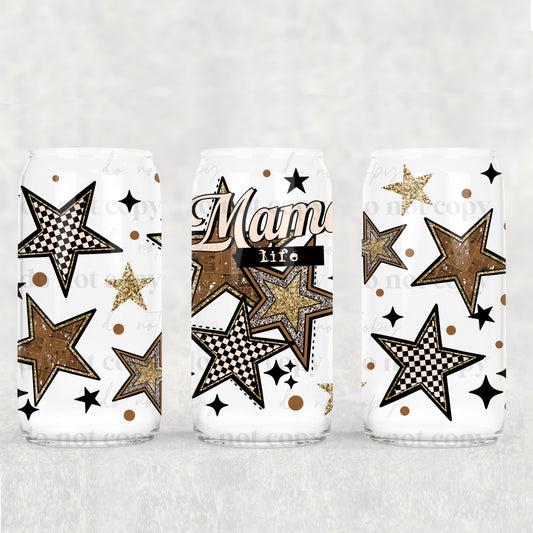 16oz Frosted can glass- MAMA Life
