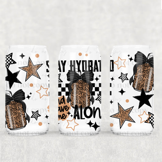 16oz Frosted can glass- Stay hydrated