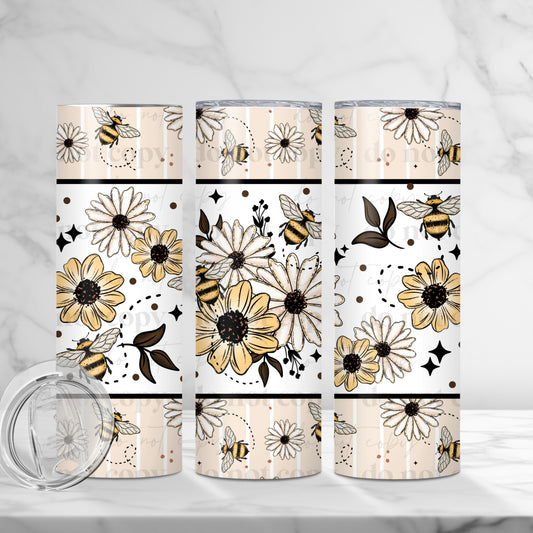 20oz Tumbler- Bee florals