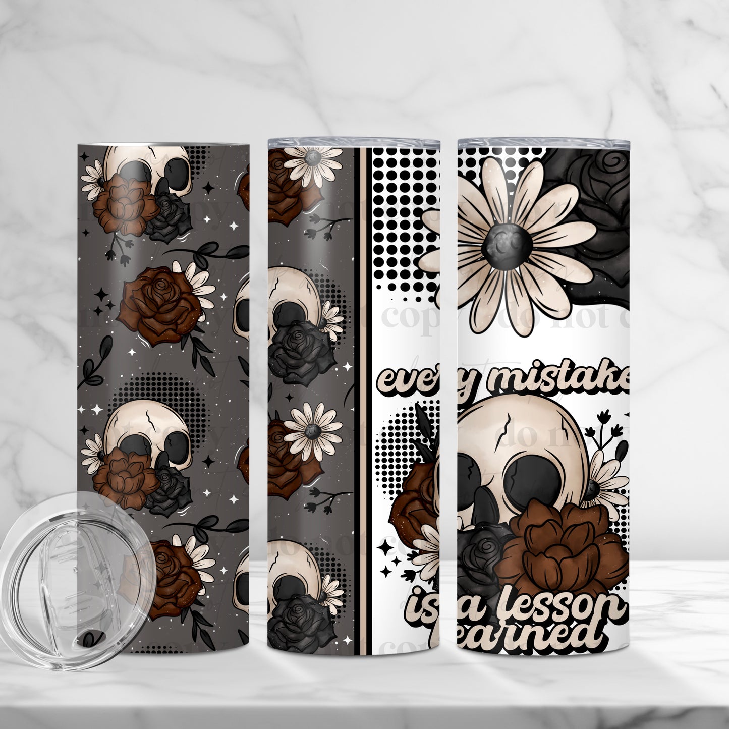 20oz Tumbler- Every mistake is a lesson