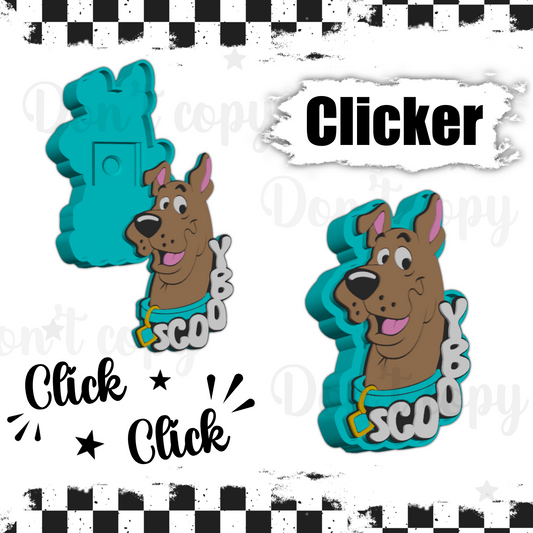 3D Printed fidget clickers- Mystery Dog