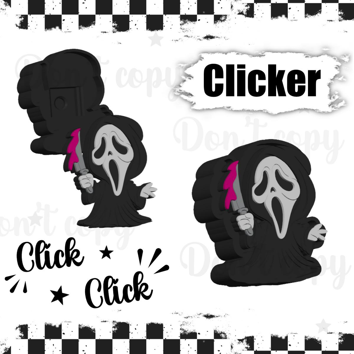 3D Printed fidget clickers- Ghost F