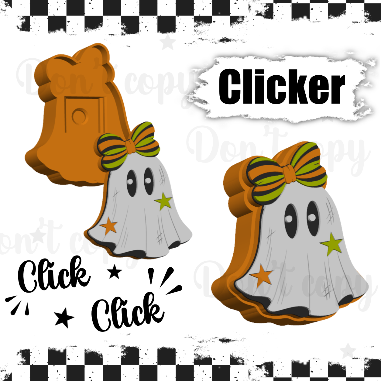 3D Printed fidget clickers- Boo Boo