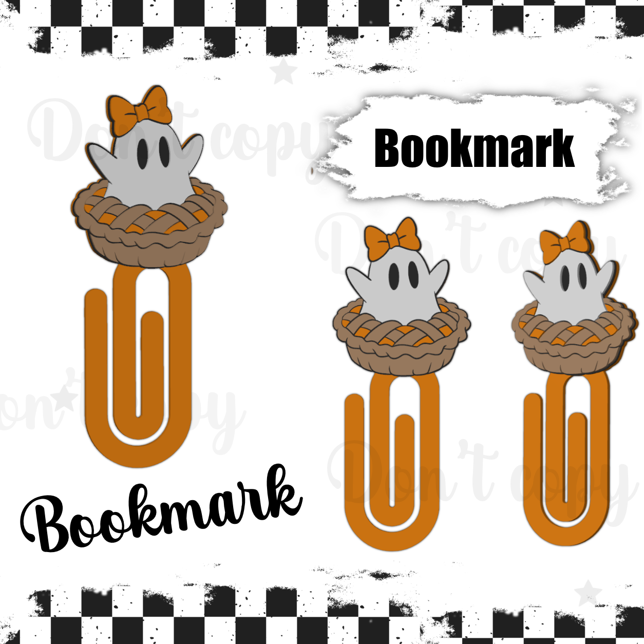 3D Printed Bookmarks - Ghost Pie
