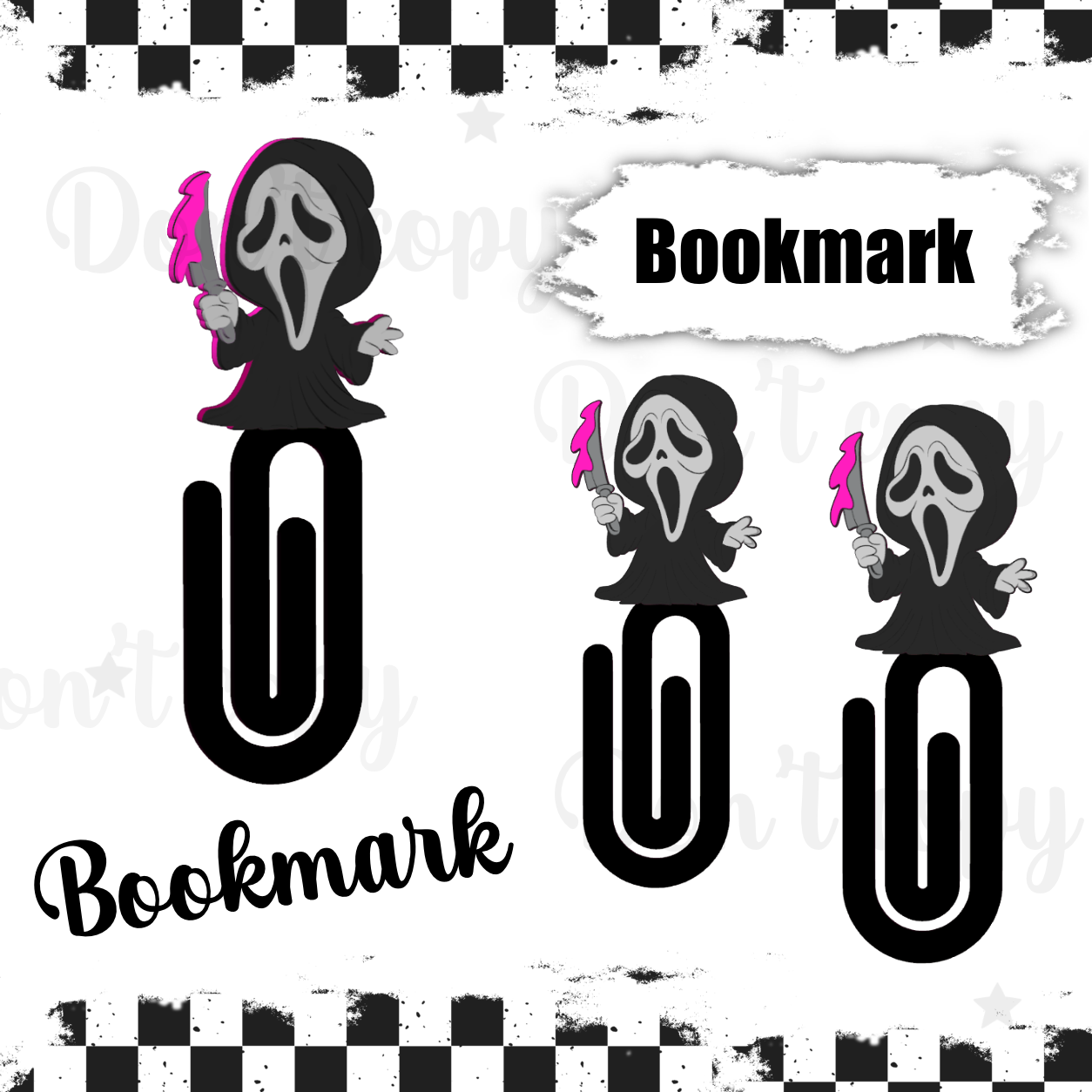 3D Printed Bookmarks - Ghost F