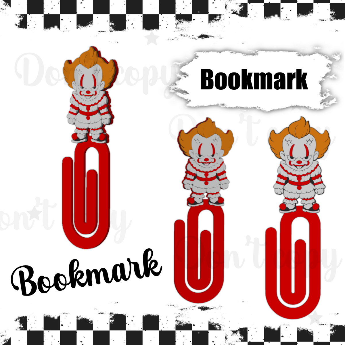 3D Printed Bookmarks - Clown