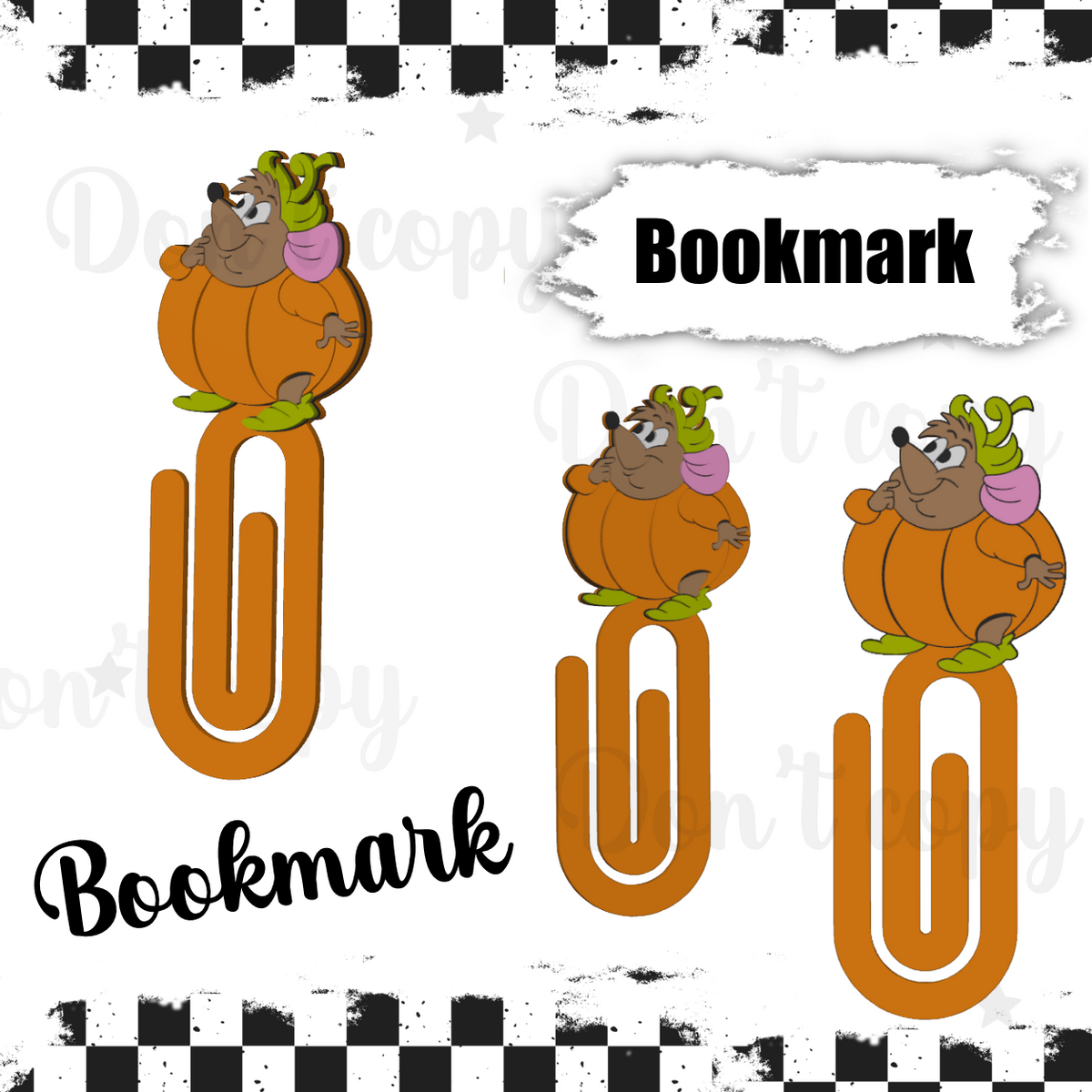 3D Printed Bookmarks - Pumpkin Mouse