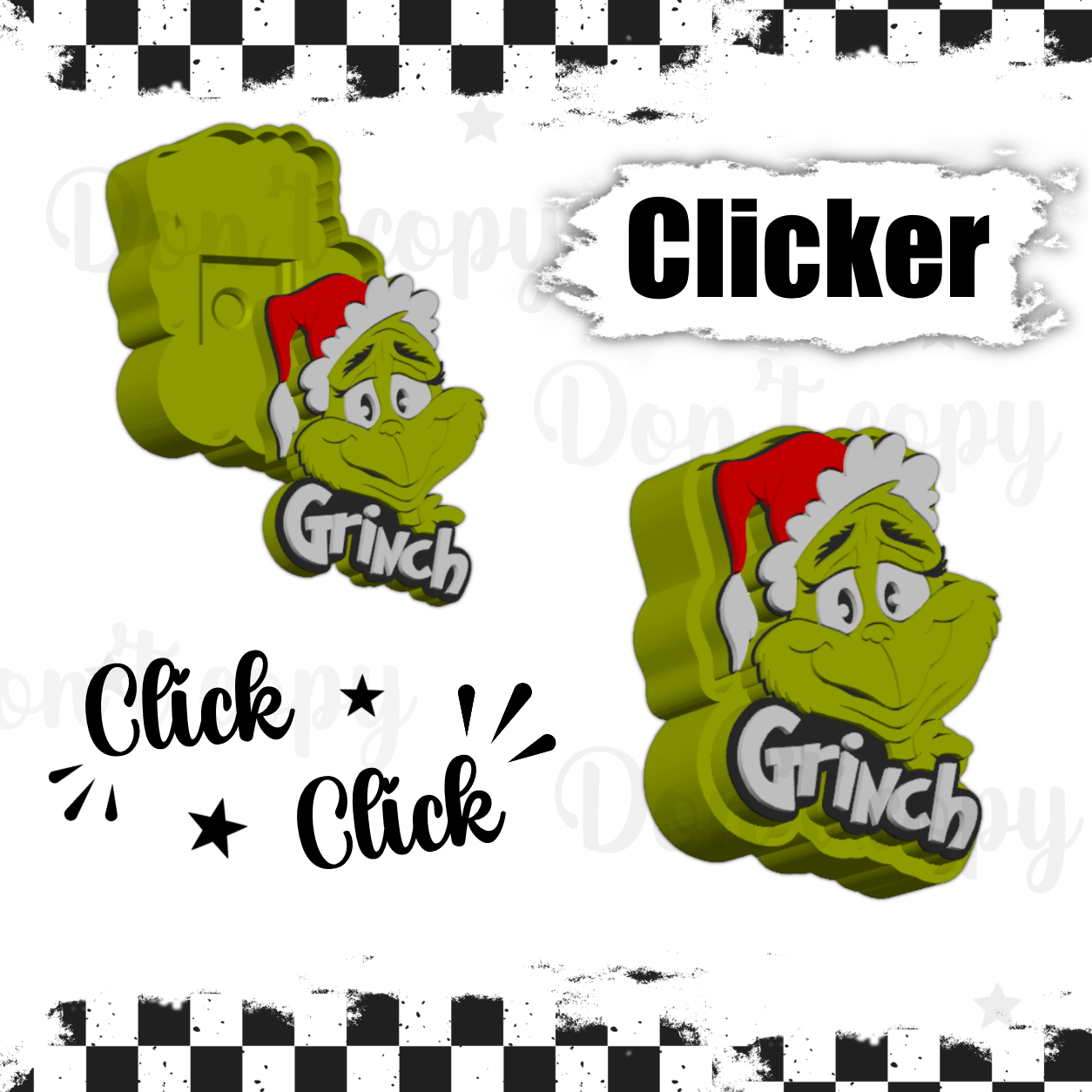 3D Printed fidget clickers- Green man