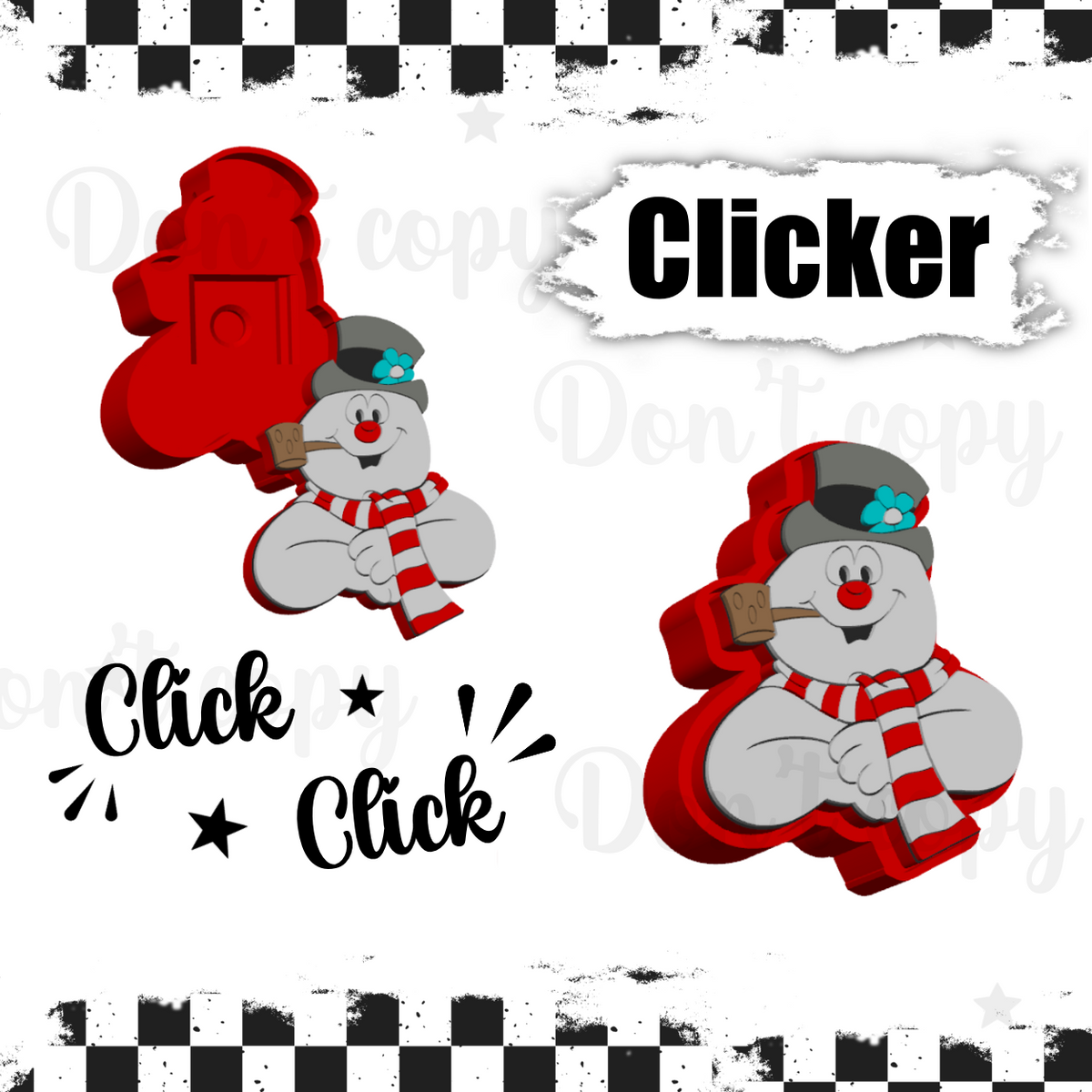 3D Printed fidget clickers- Frosty