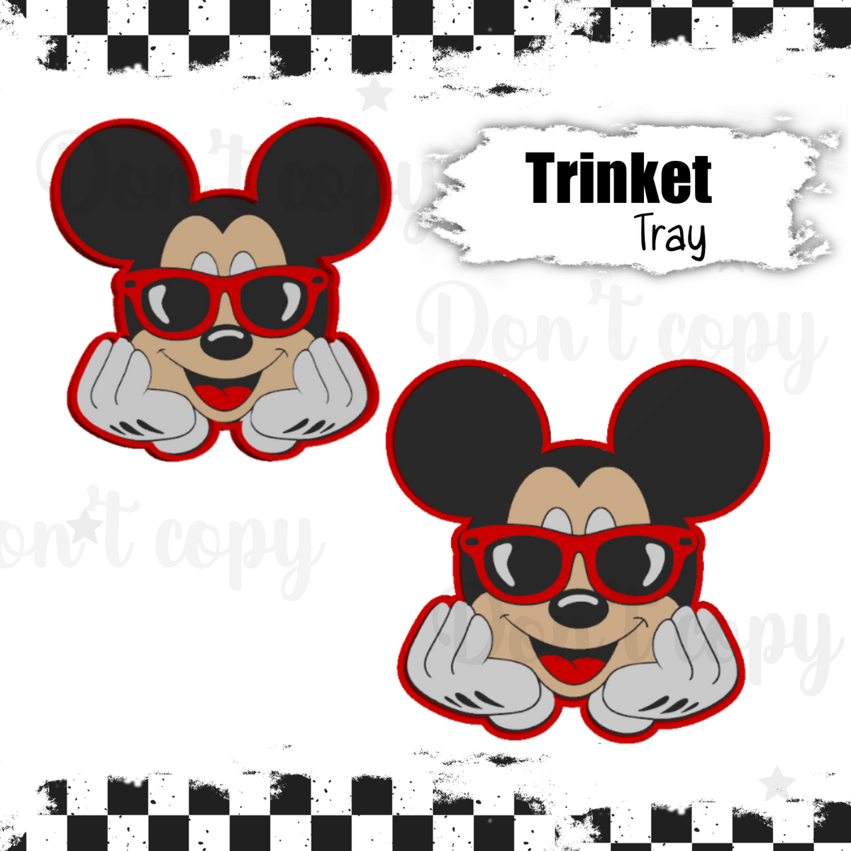 3D Printed Trinket trays - Mouse Glasses