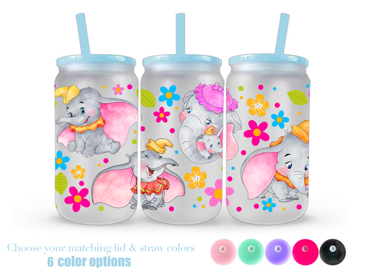 16oz Frosted can glass- Character 43