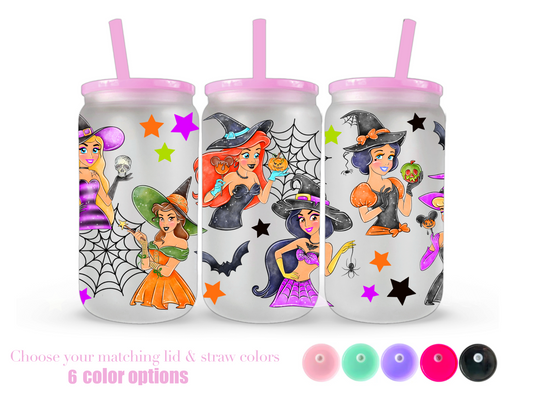 16oz Frosted can glass- Character 34