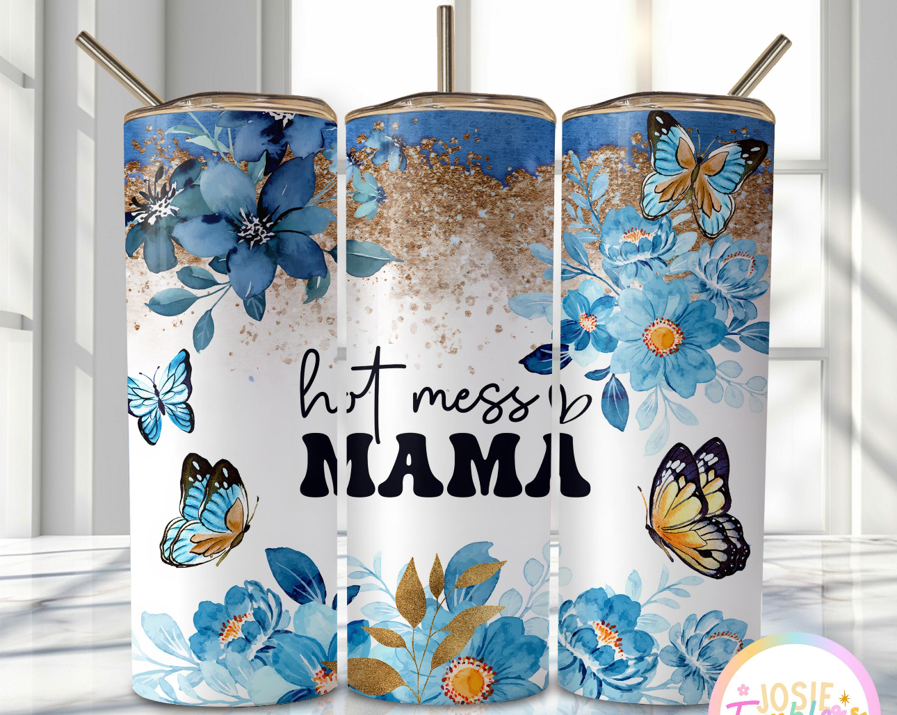 20oz Tumbler- Hot mess MAMA