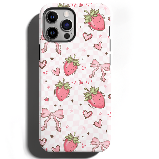 MagSafe Tough Phone case - Strawberry Bows