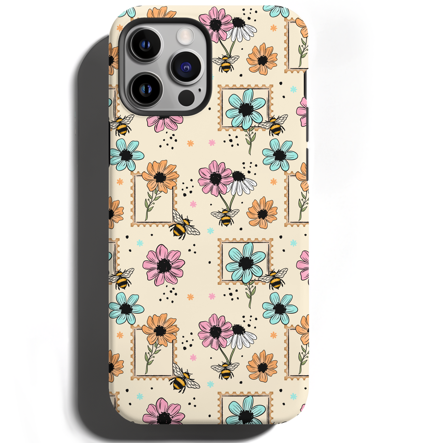 MagSafe Tough Phone case - Floral stamps