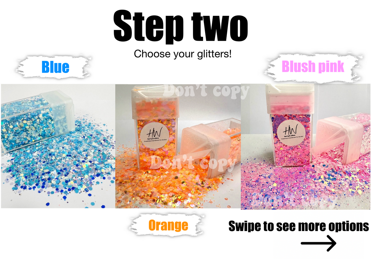 Build your own 16oz Snow Globe glitter tumbler