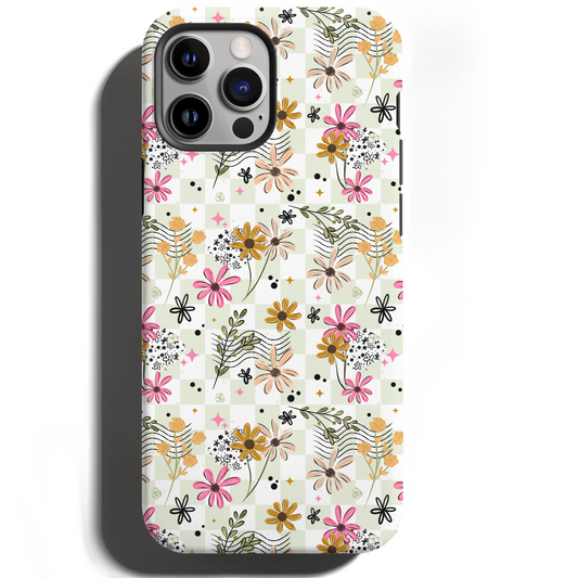 MagSafe Tough Phone case - Green spring florals